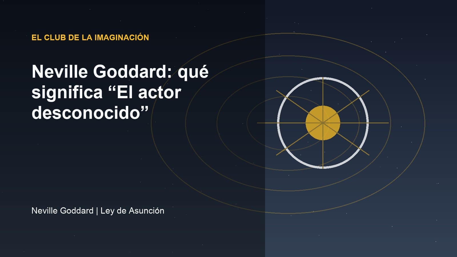 Imagen editorial para Neville Goddard: qué significa “El actor desconocido”