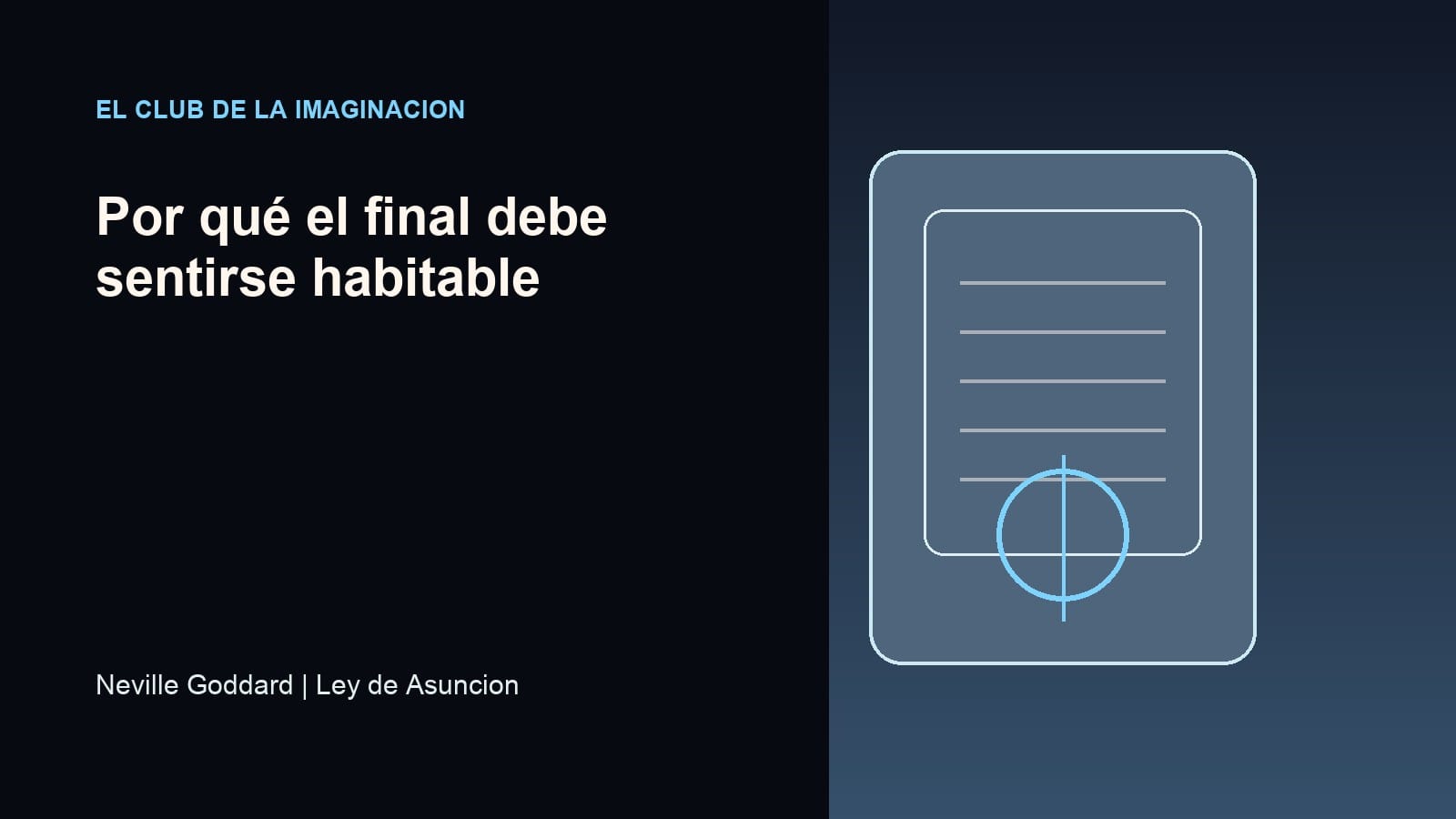 Imagen editorial para Por qué el final debe sentirse habitable
