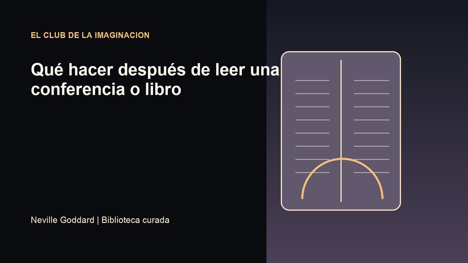 Imagen editorial para Qué hacer después de leer una conferencia o libro