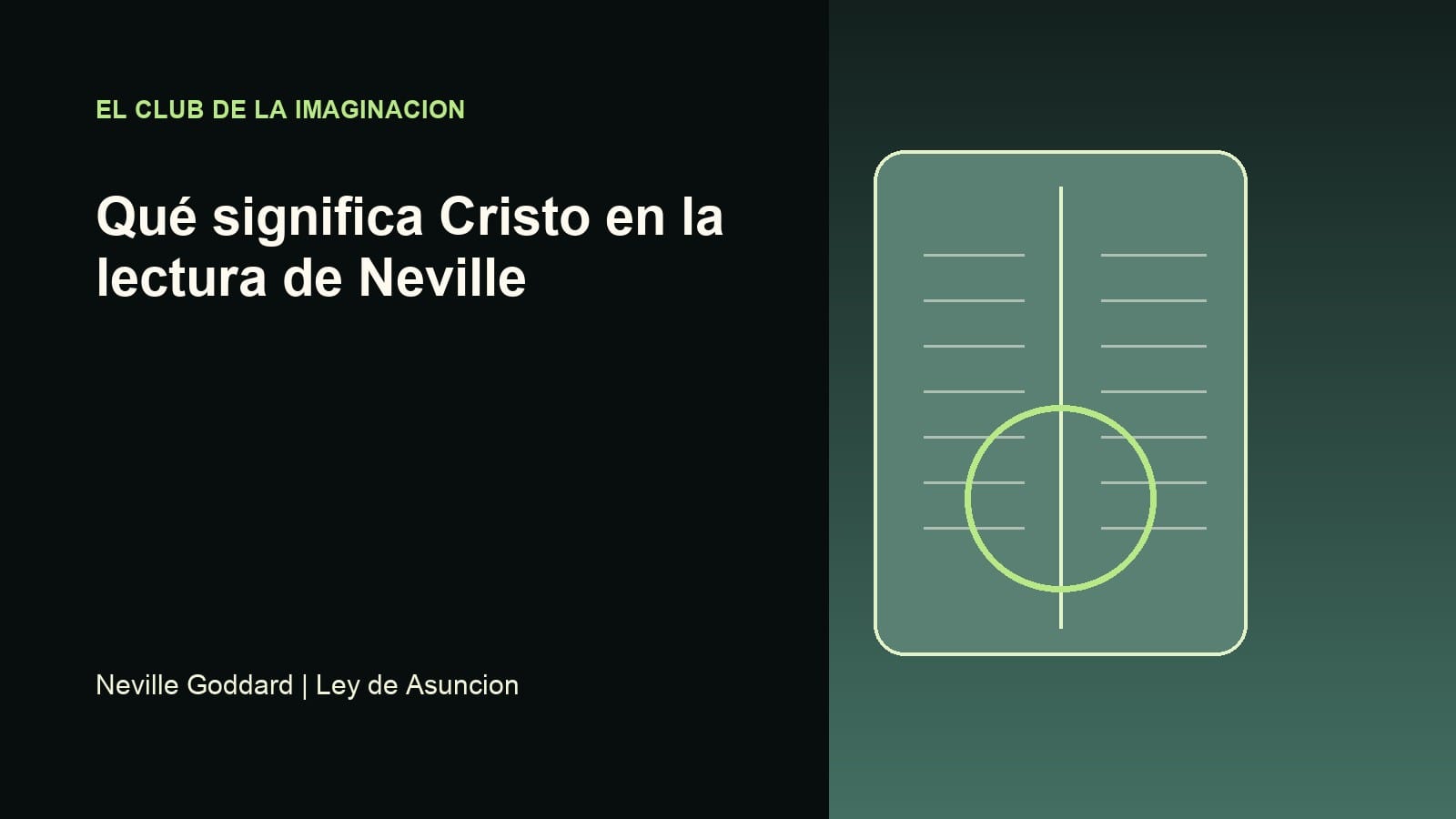 Imagen editorial para Qué significa Cristo en la lectura de Neville
