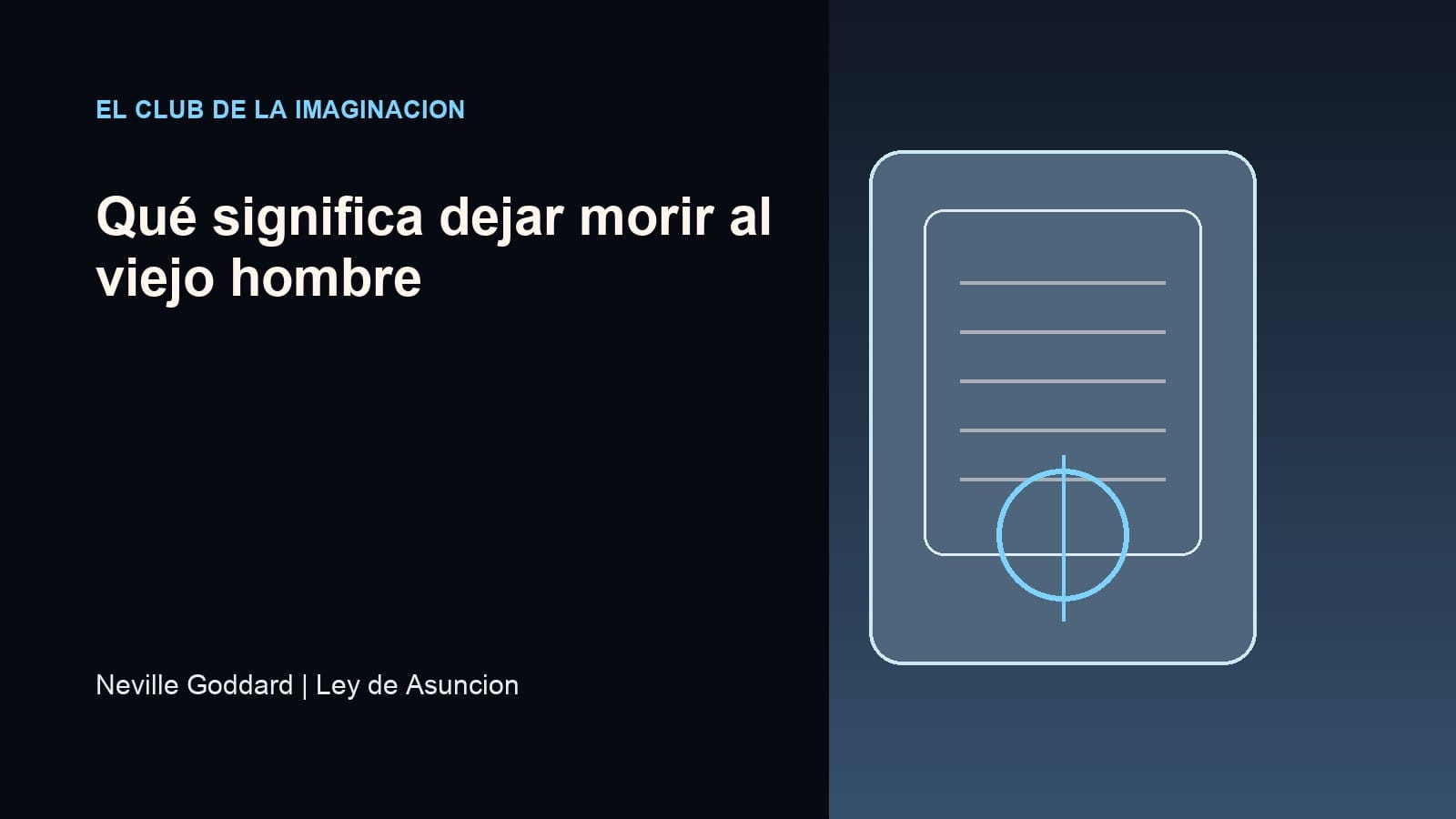 Imagen editorial para Qué significa dejar morir al viejo hombre