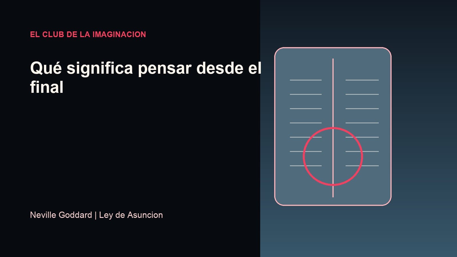 Imagen editorial para Qué significa pensar desde el final