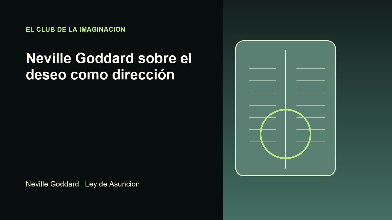 Imagen editorial para Neville Goddard sobre el deseo como dirección