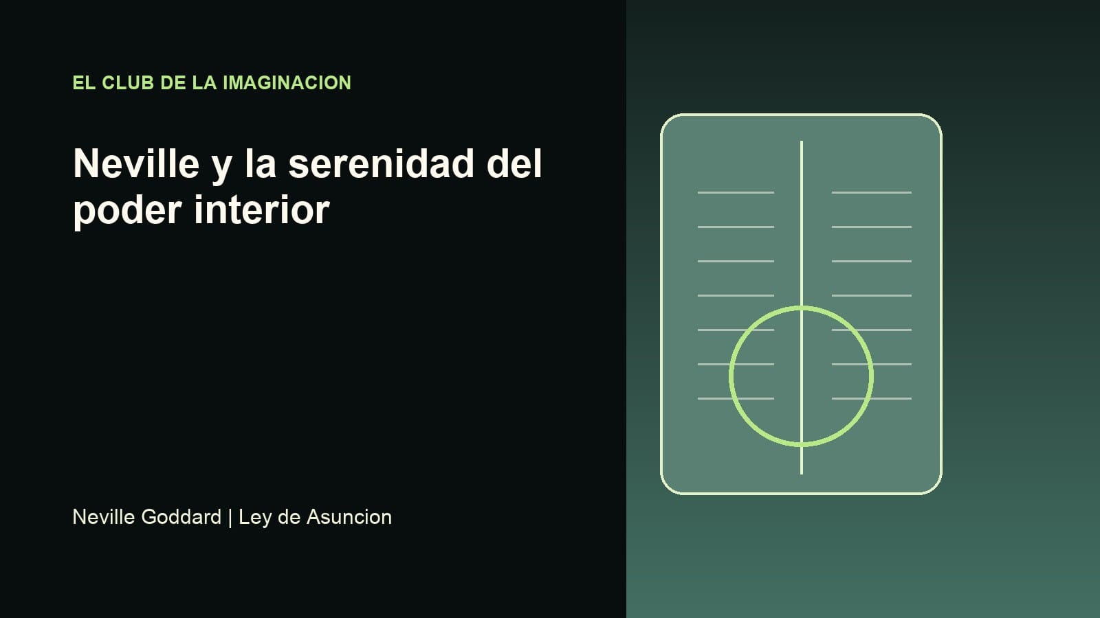 Imagen editorial para Neville y la serenidad del poder interior