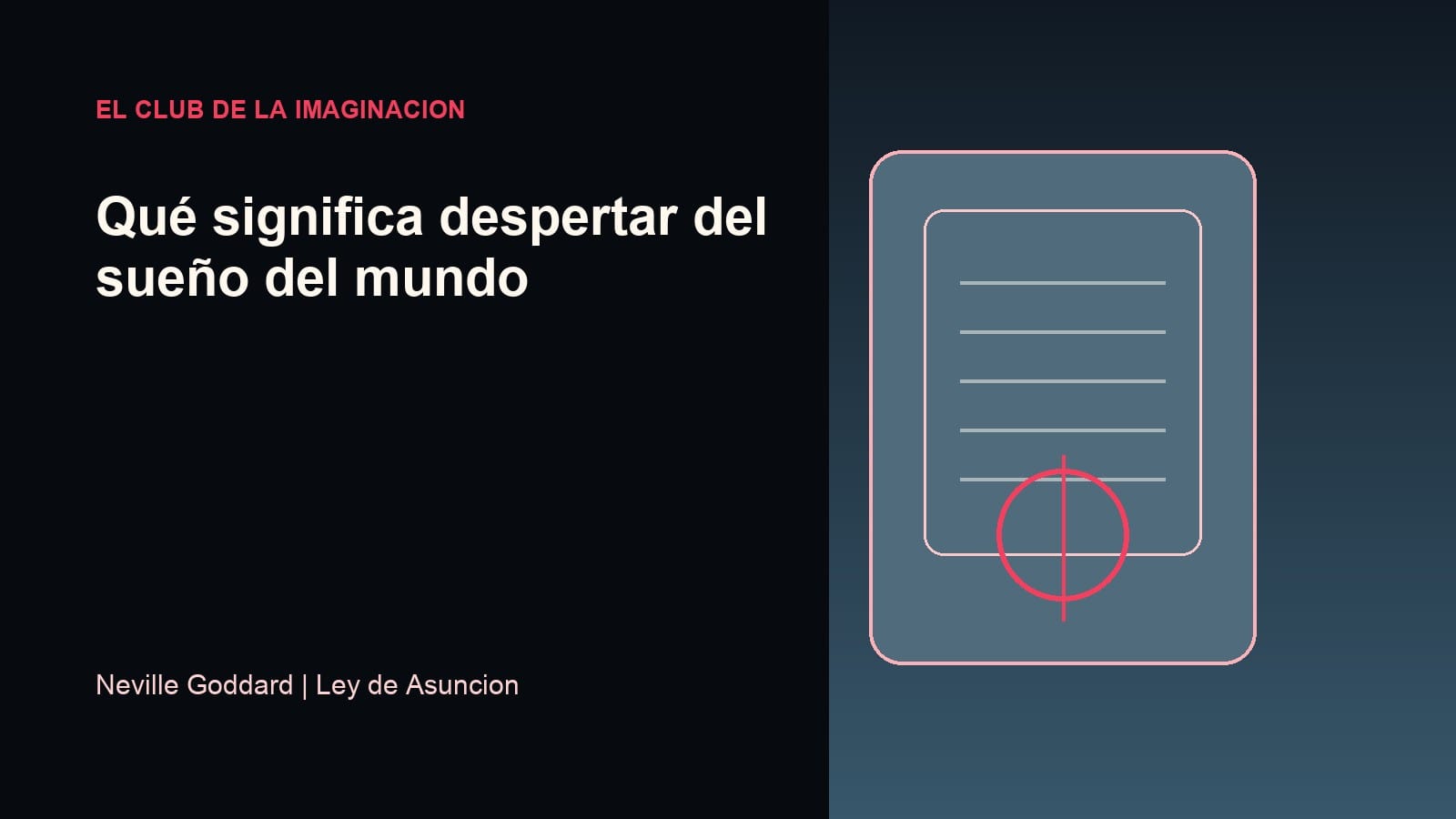 Imagen editorial para Qué significa despertar del sueño del mundo