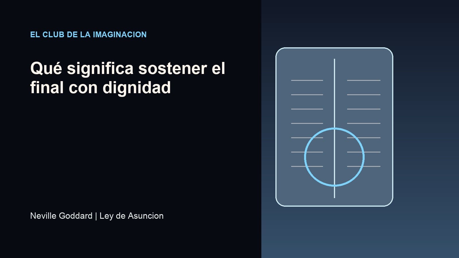 Imagen editorial para Qué significa sostener el final con dignidad