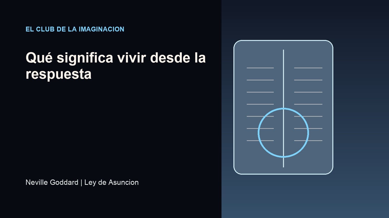 Imagen editorial para Qué significa vivir desde la respuesta