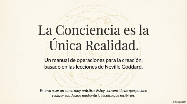 La Conciencia Como Unica Realidad